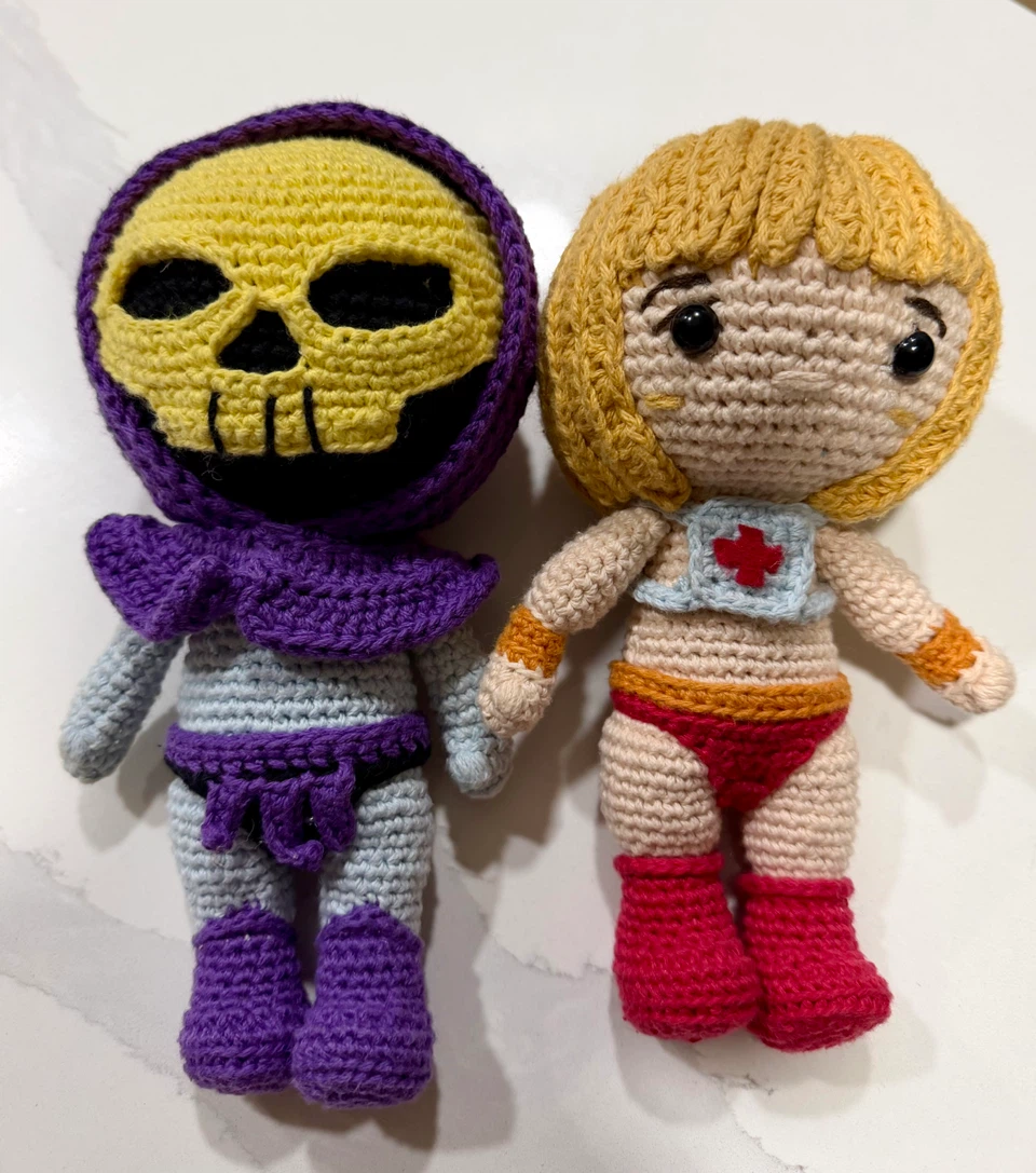 Handmade He-Man and Skeletor Crochet Dolls X2 - photo 3