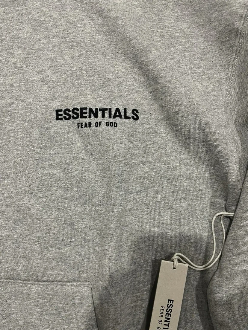 Essentials Fear of God Oatmeal Hoodie - photo 4