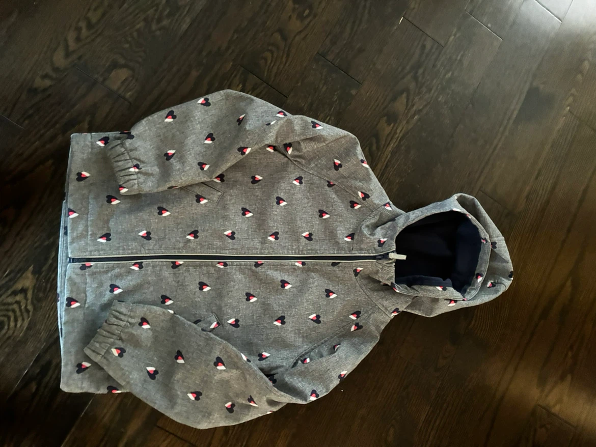 George Kids Grey Heart Pattern Jacket