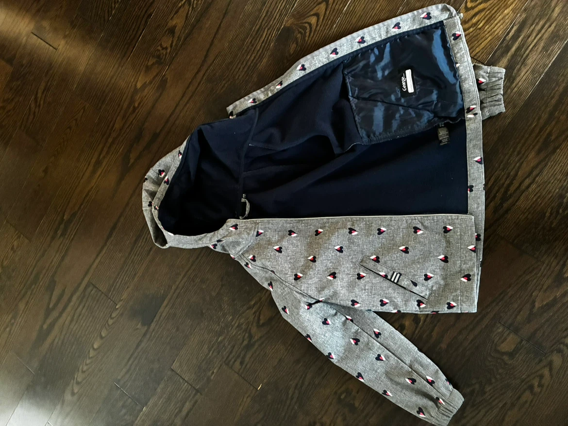 George Kids Grey Heart Pattern Jacket - photo 3