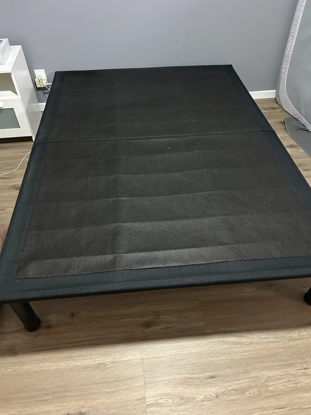 Black foldable bed frame
