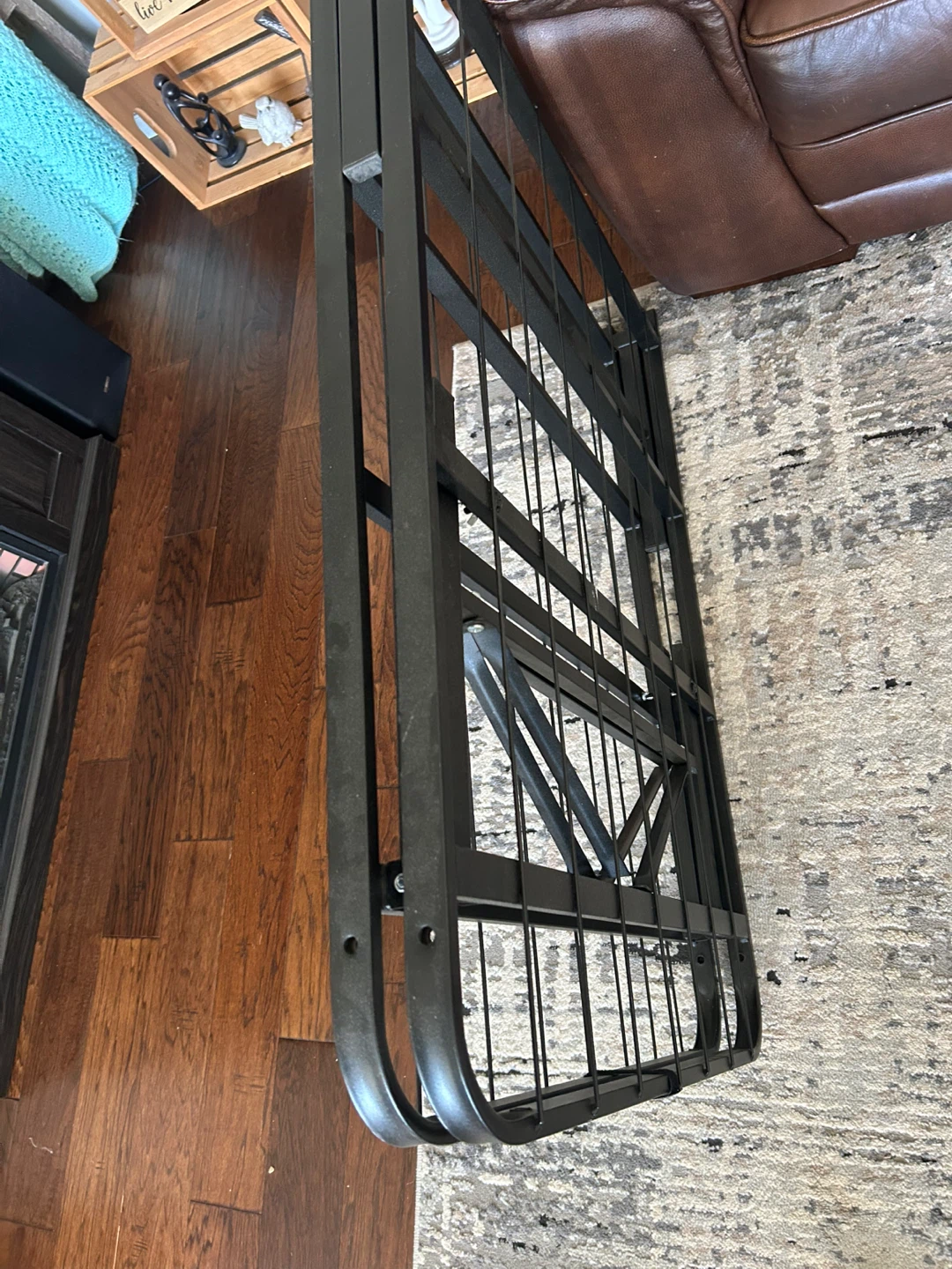 Black Metal Twin Bed Frame - photo 2