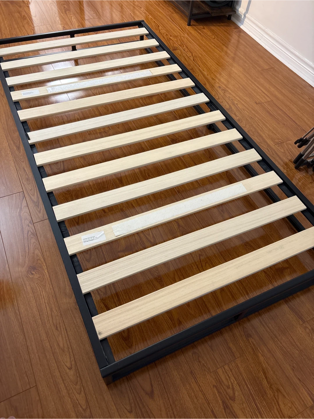 Twin size black metal bed frame