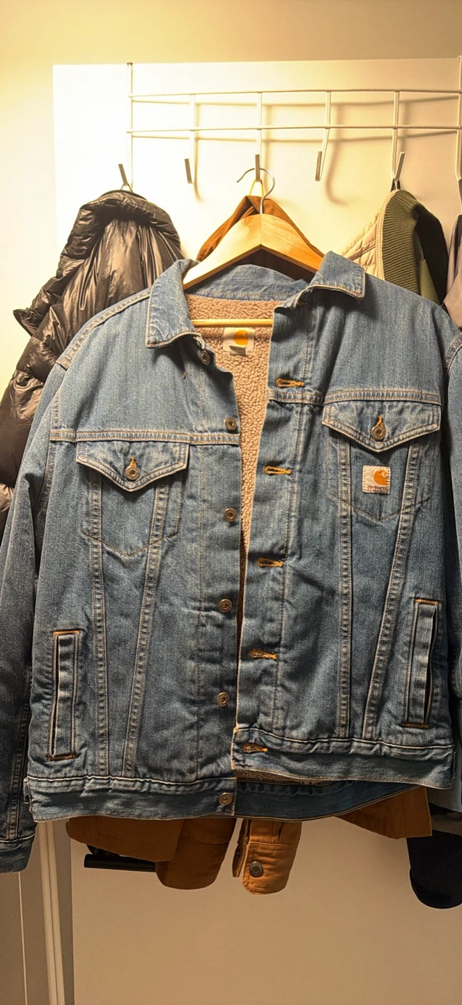 Carhartt J292 Sherpa-Lined Denim Jacket