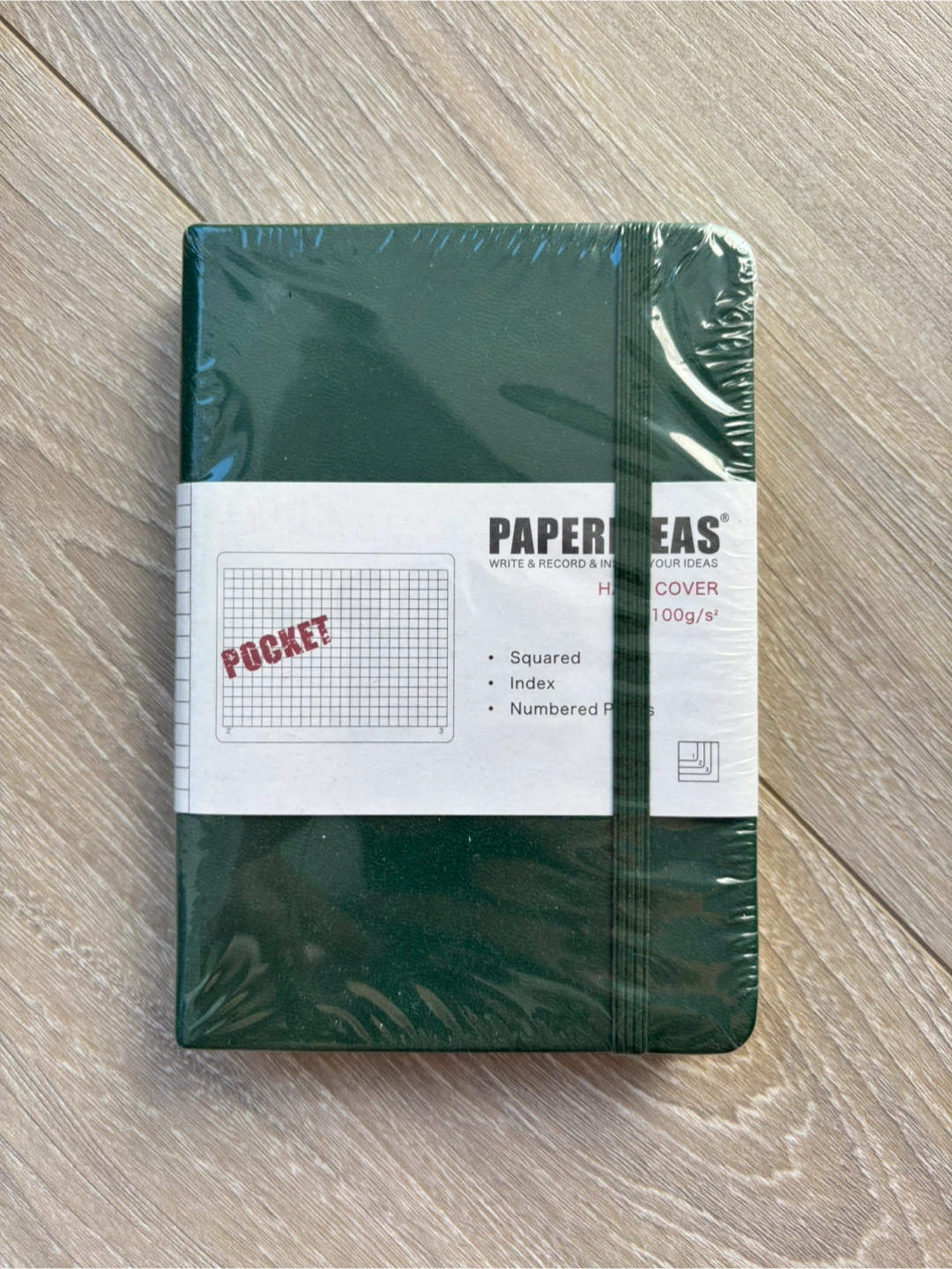 PAPERIDEAS Pocket Notebook Green