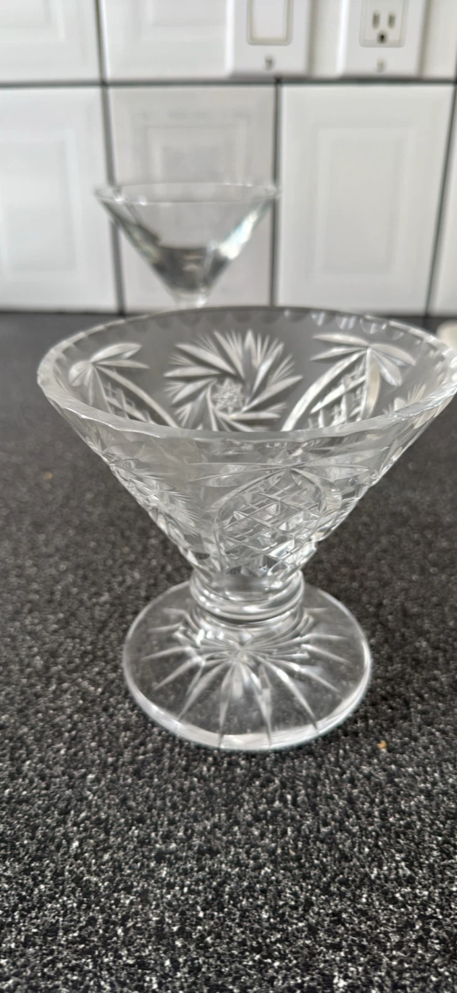 Set of 3 assorted crystal and glass stemware