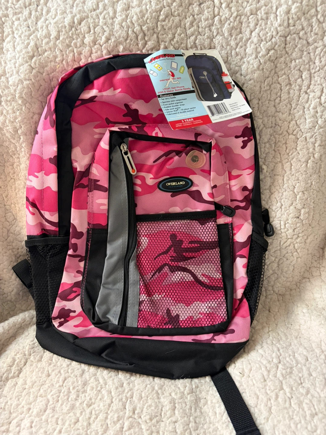 Overland Travelware Pink Camo Backpack