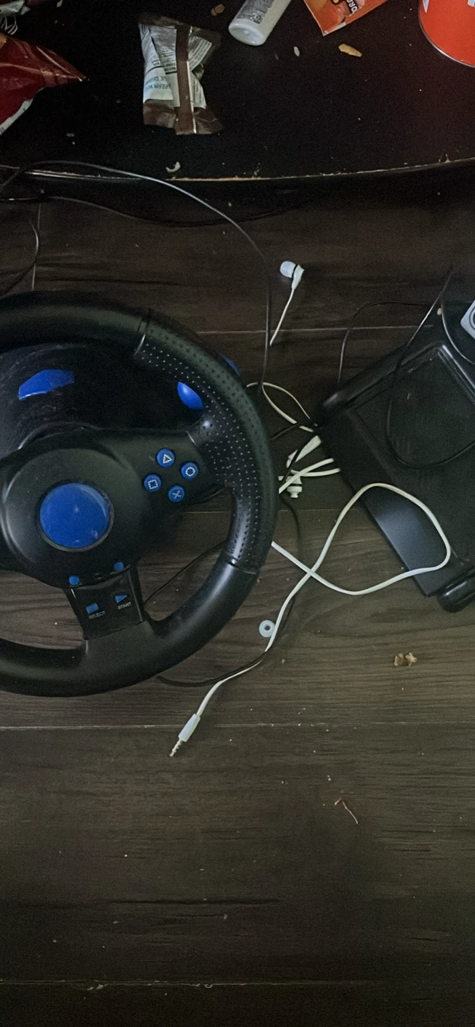 Racing Steering Wheel and Pedal Set