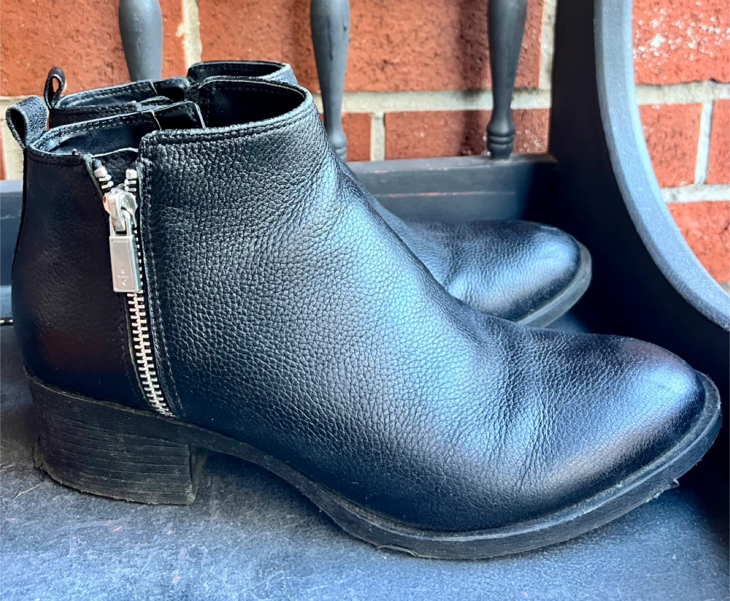 Kenneth Cole Black Leather Ankle Boots - photo 3
