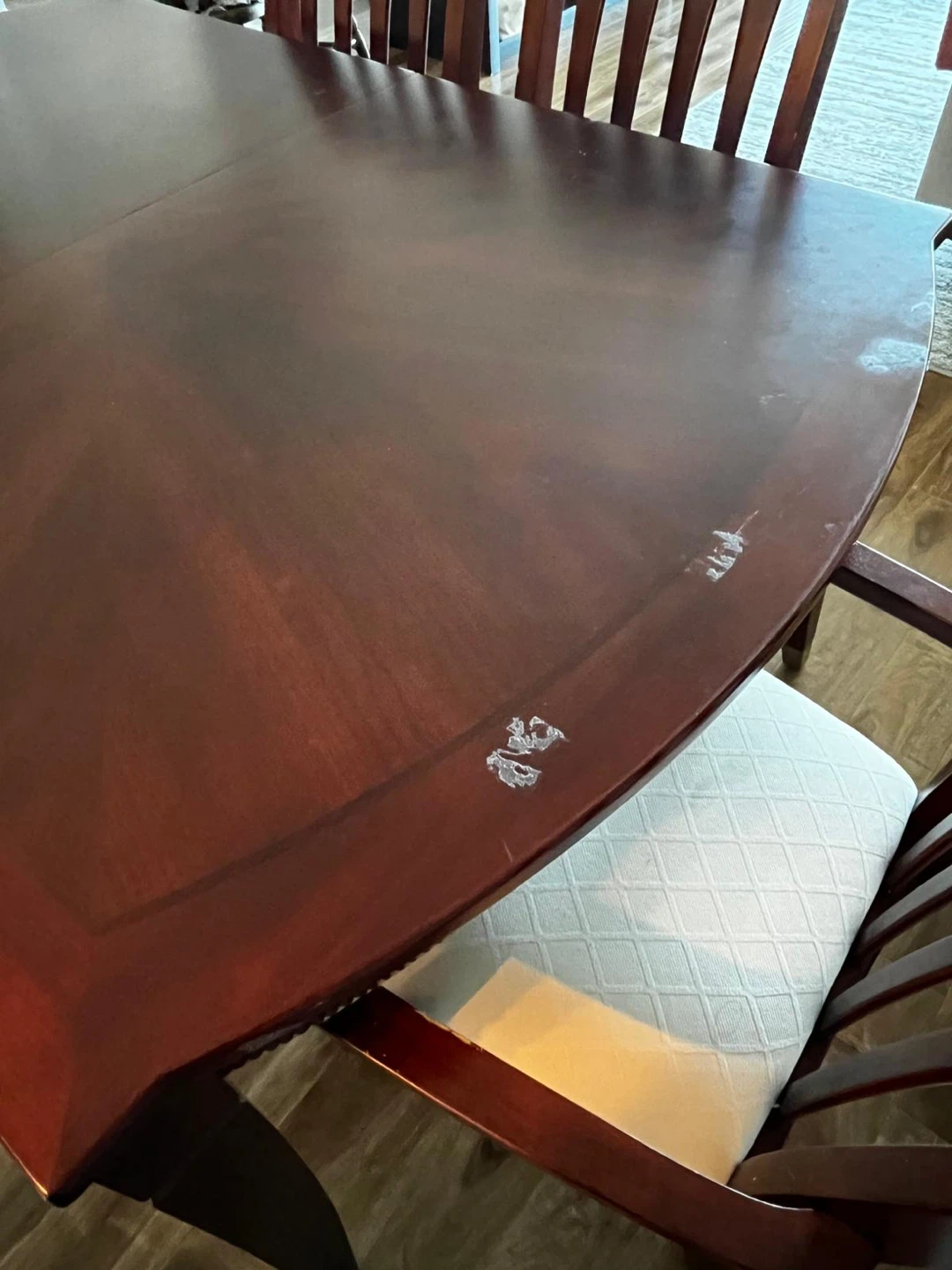 Dining table (Extendable) with 6 matching chairs - photo 4