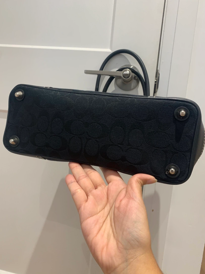 🖤 New Coach Black Signature Hampton Leather Tote Bag 🖤 - photo 4