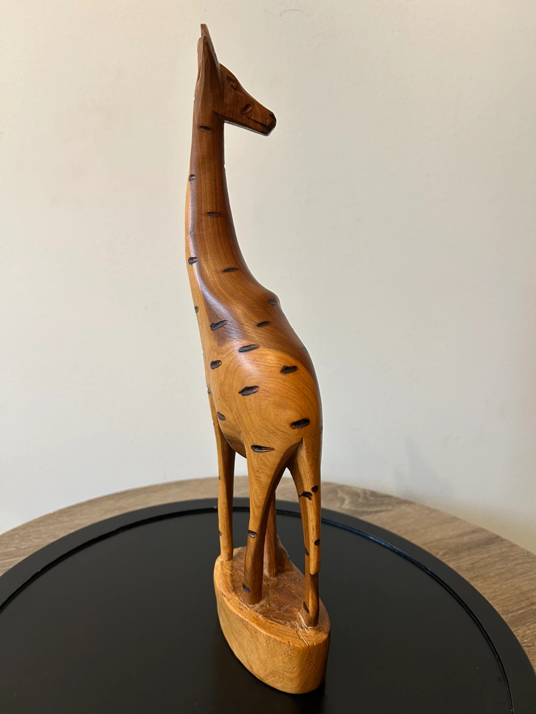 Vintage Hand-Carved Wooden Giraffe & Baby - photo 5