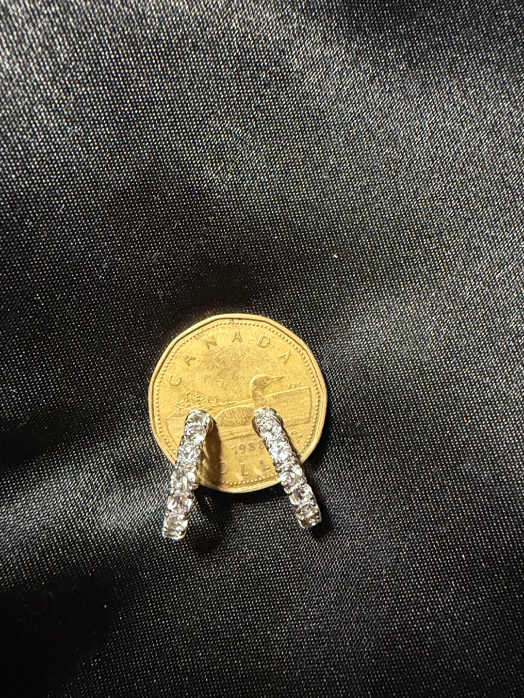 Sterling Silver Crystal Clip-On Earrings