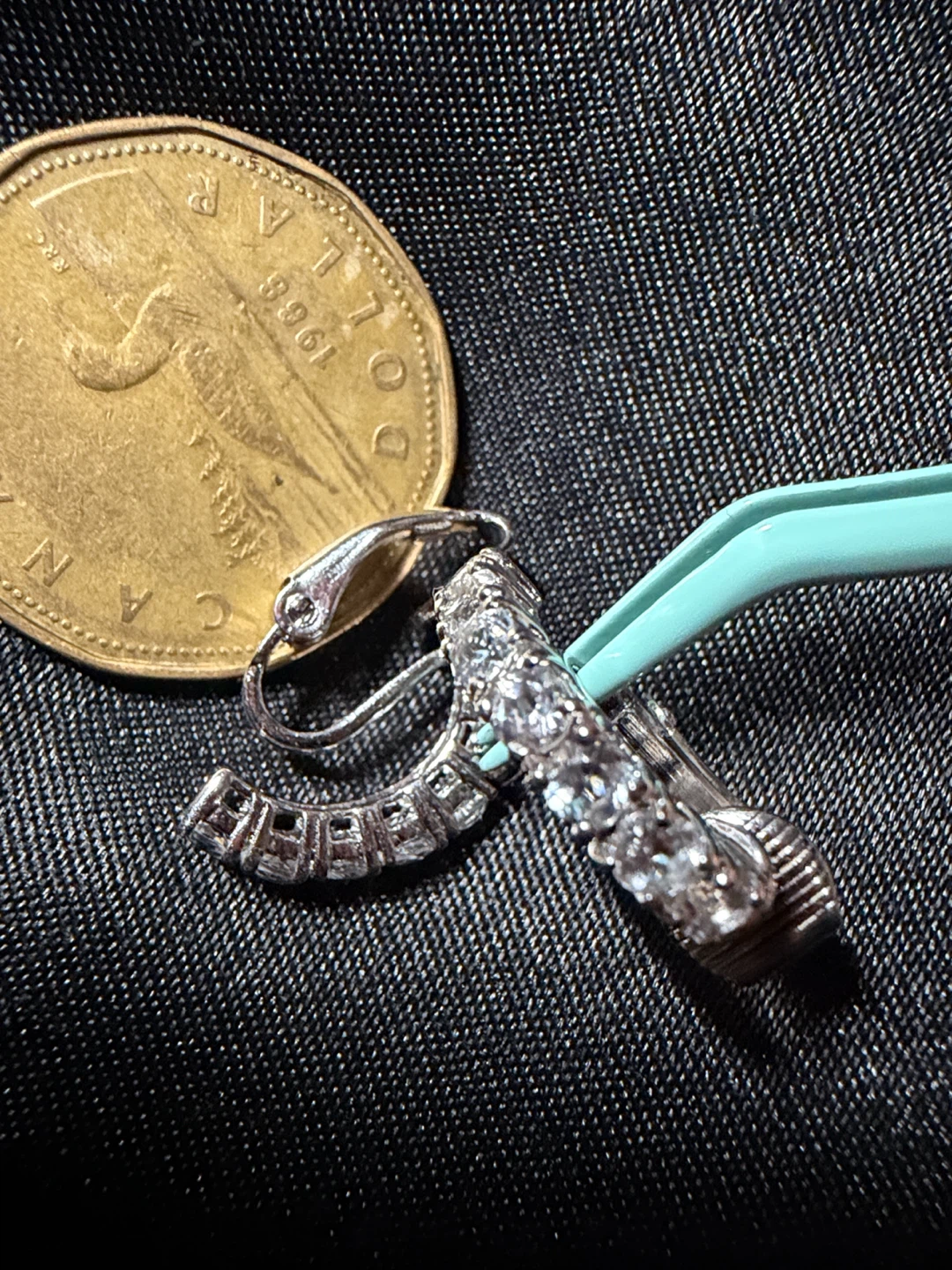 Sterling Silver Crystal Clip-On Earrings - photo 5