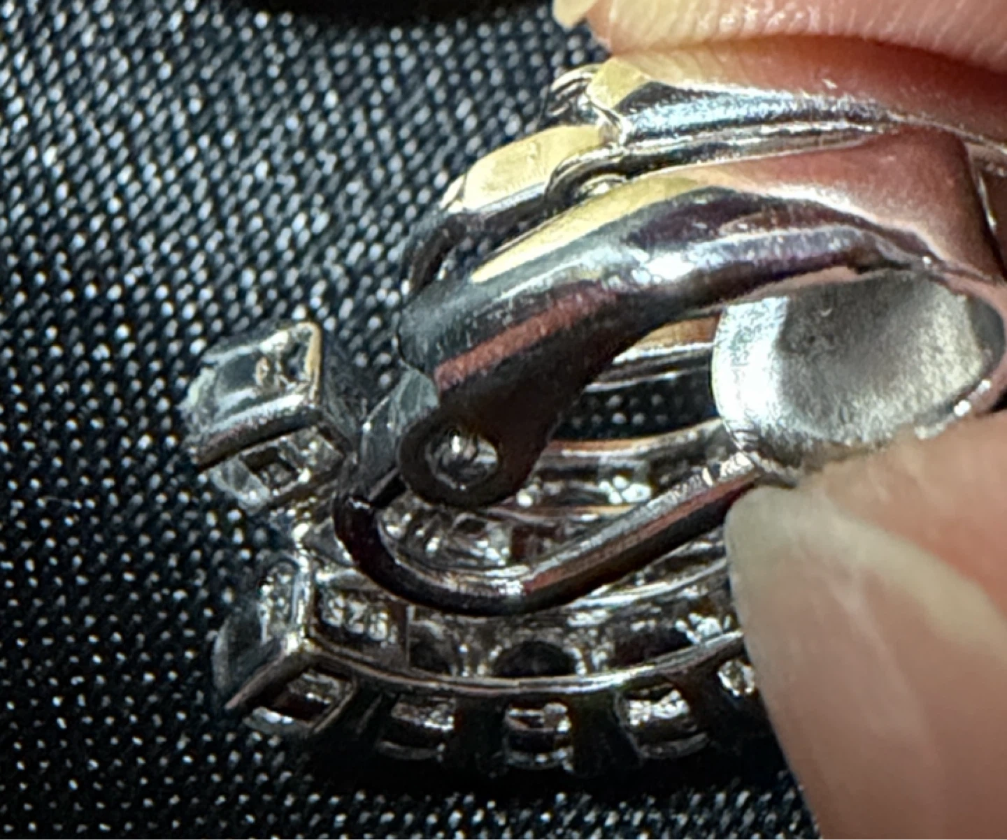 Sterling Silver Crystal Clip-On Earrings - photo 4