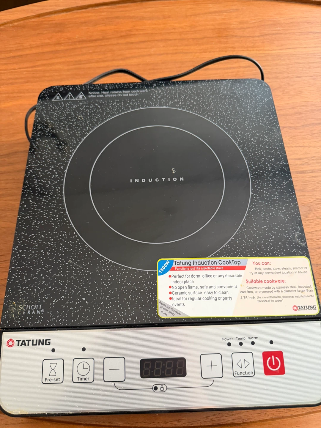 Tatung Induction Cooktop TICT-1506MW