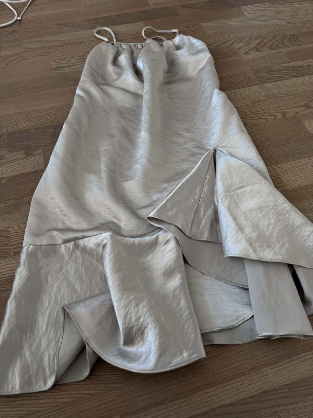 Designer’s Silver satin slip dress - photo 2