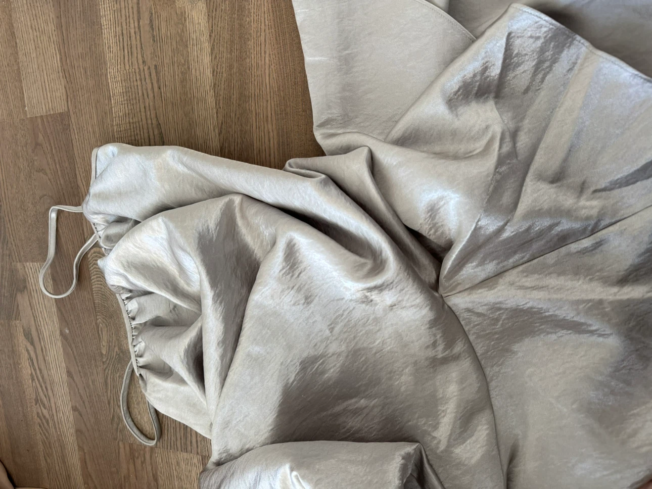 Designer’s Silver satin slip dress - photo 3