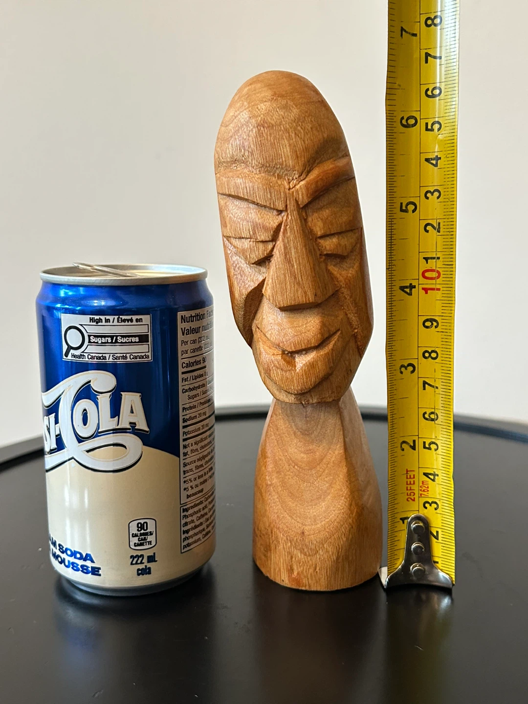 Vintage 1977 Hand-Carved Wooden Head Bust – Signed - photo 2