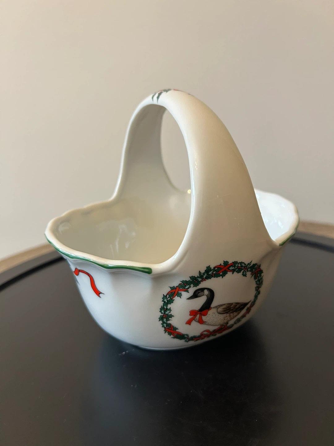 Vintage Christmas Canada Goose Ceramic Basket - Japan - photo 5