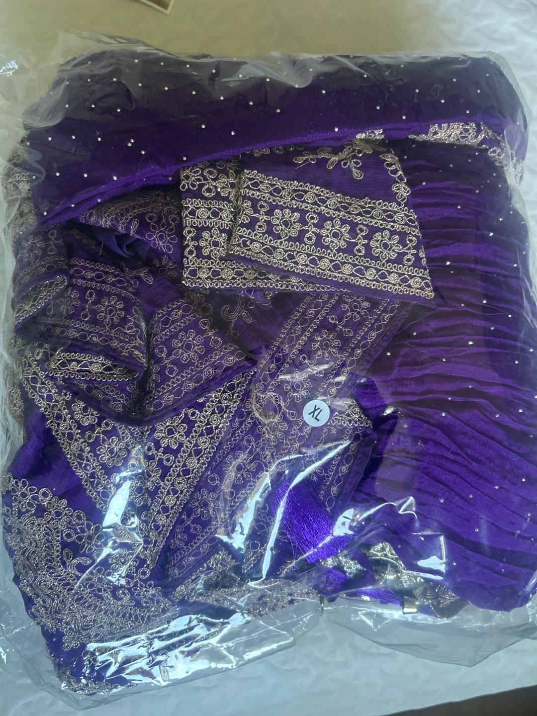 Purple Embroidered Lehenga Set - photo 2