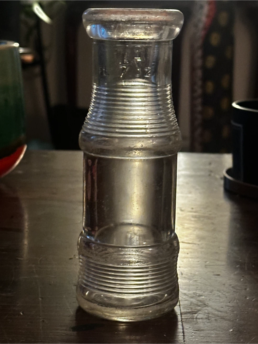 Vintage 1940s Dominion Glass 7oz Milk Bottle & Cap