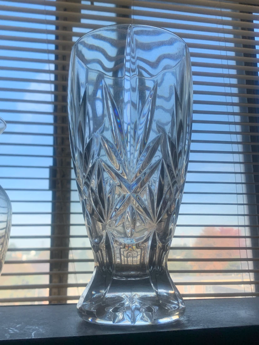 Clear Cut Crystal Vase