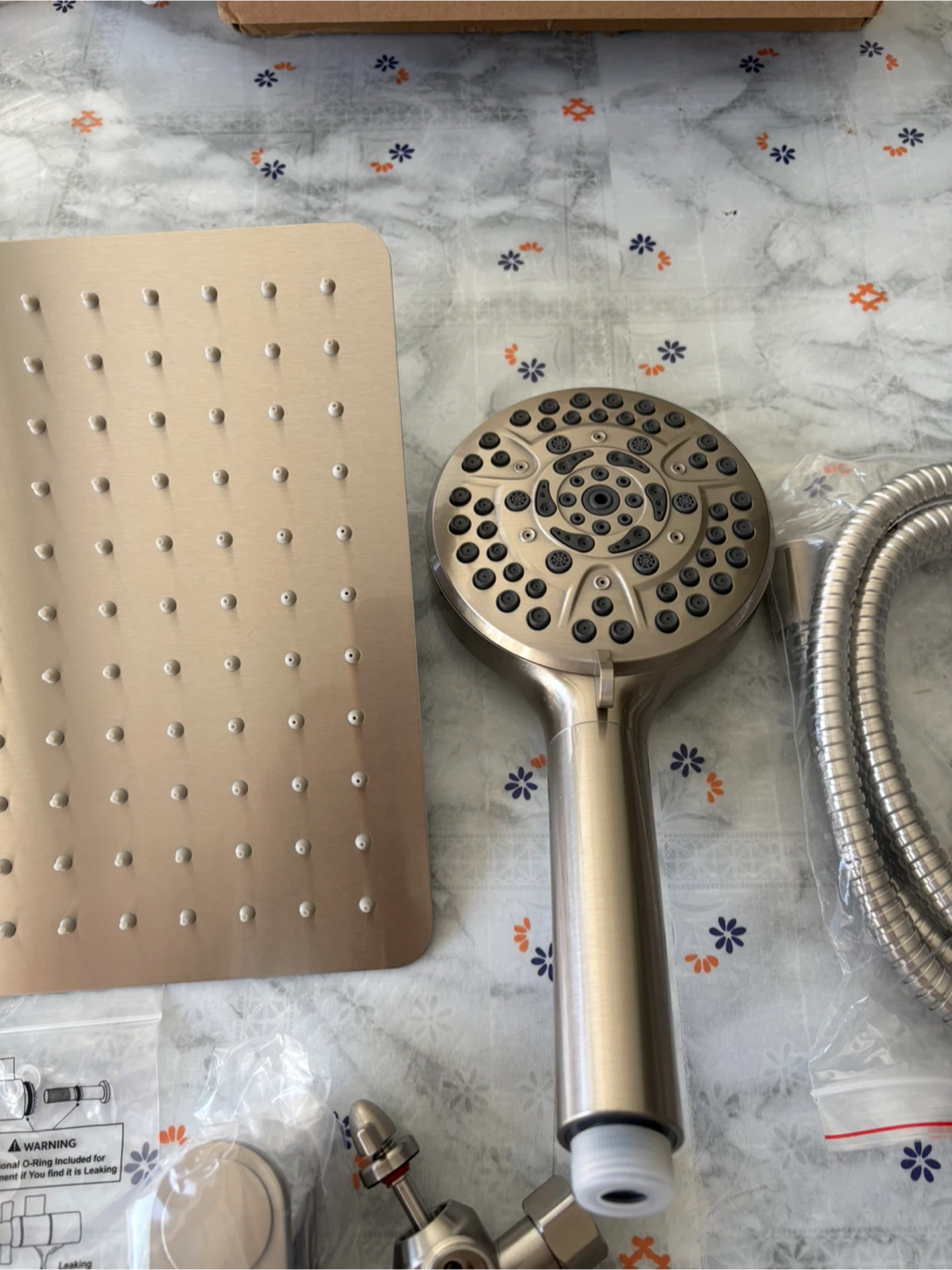 Hibbent Rainfall Shower Head Combo Set – Brushed Nickel - photo 4