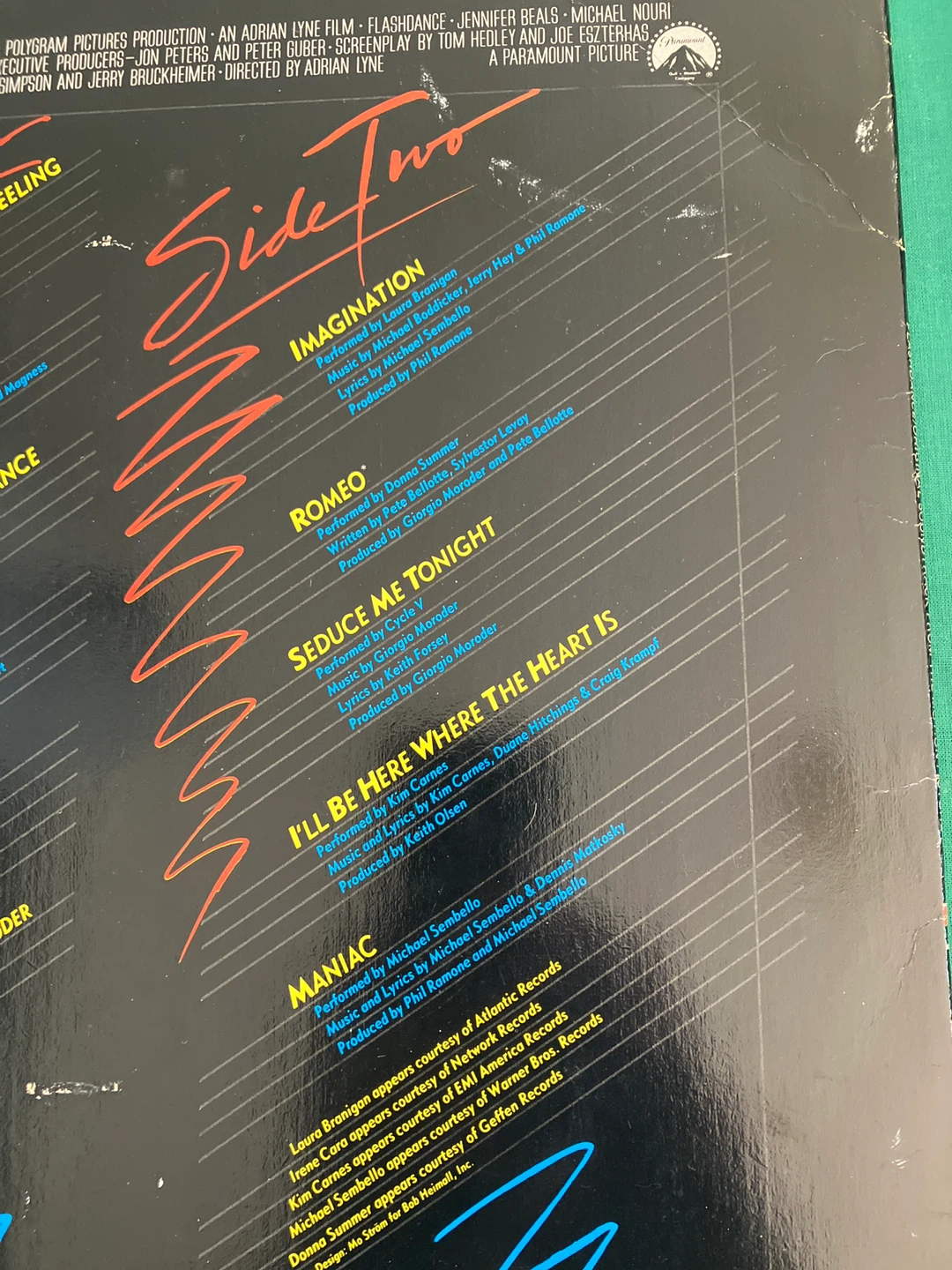 Flashdance Original Motion Picture Soundtrack Vinyl Record - photo 4