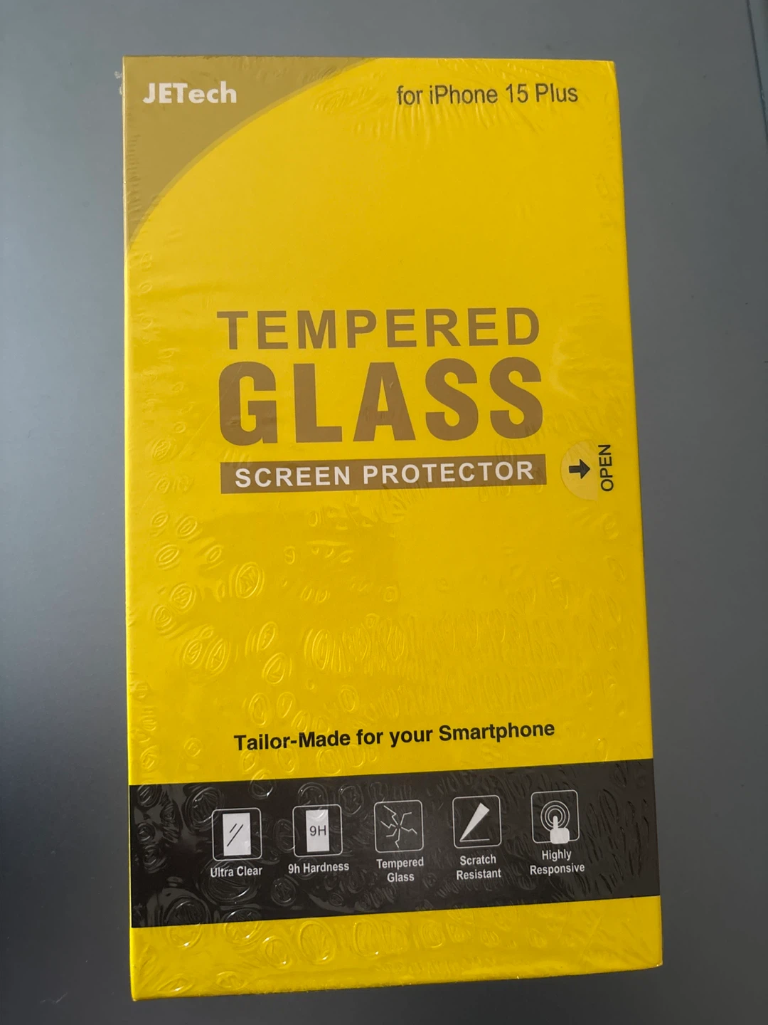 JETech Tempered Glass Screen Protector for iPhone 15 Plus