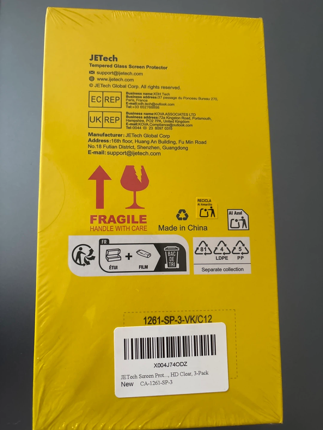 JETech Tempered Glass Screen Protector for iPhone 15 Plus - photo 2