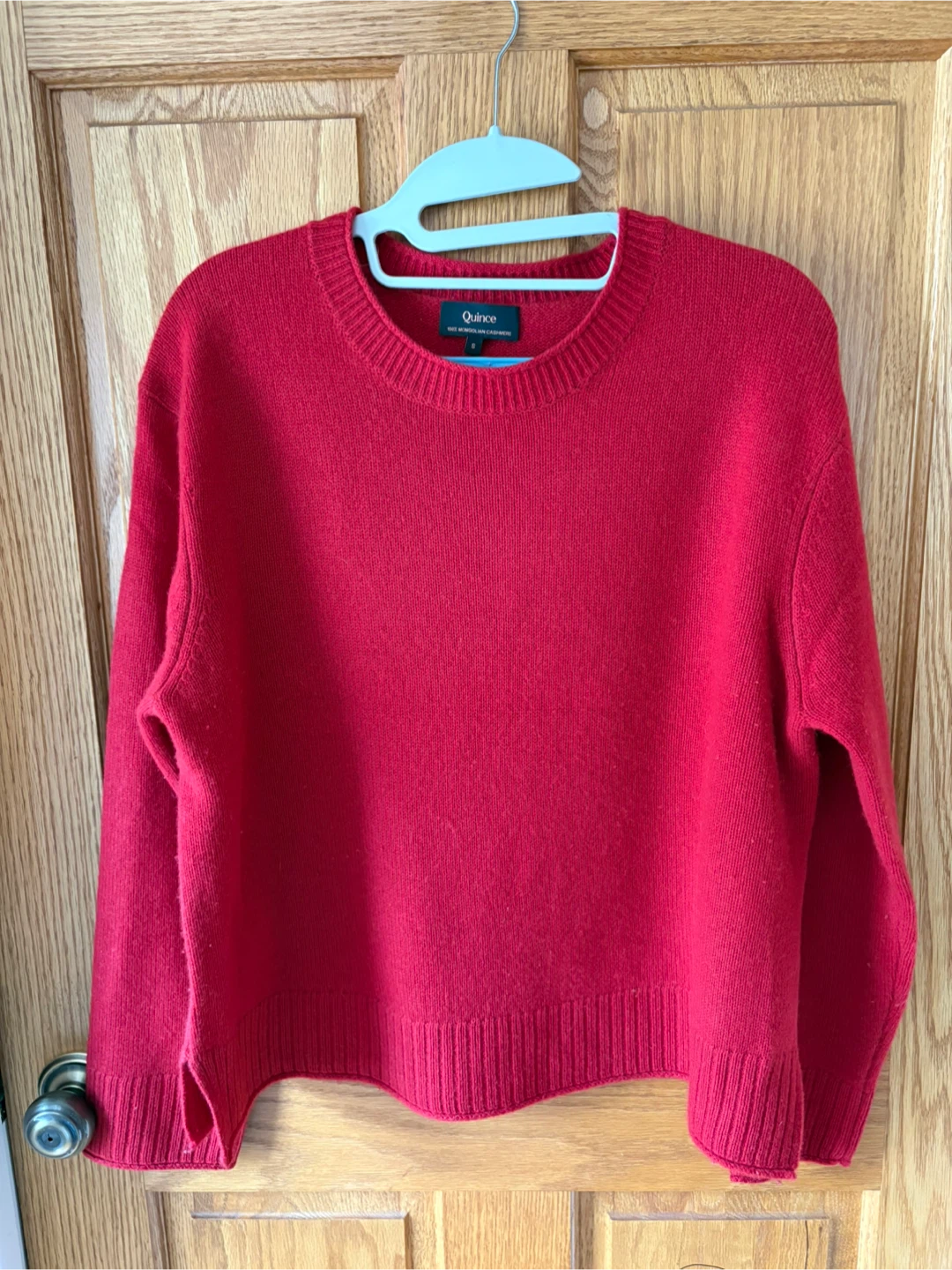 Quince Red Mongolian Cashmere Sweater