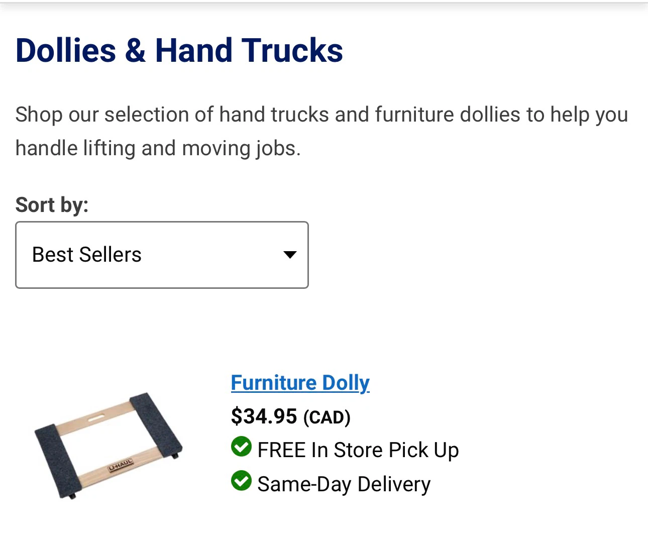 U-Haul Furniture Dolly