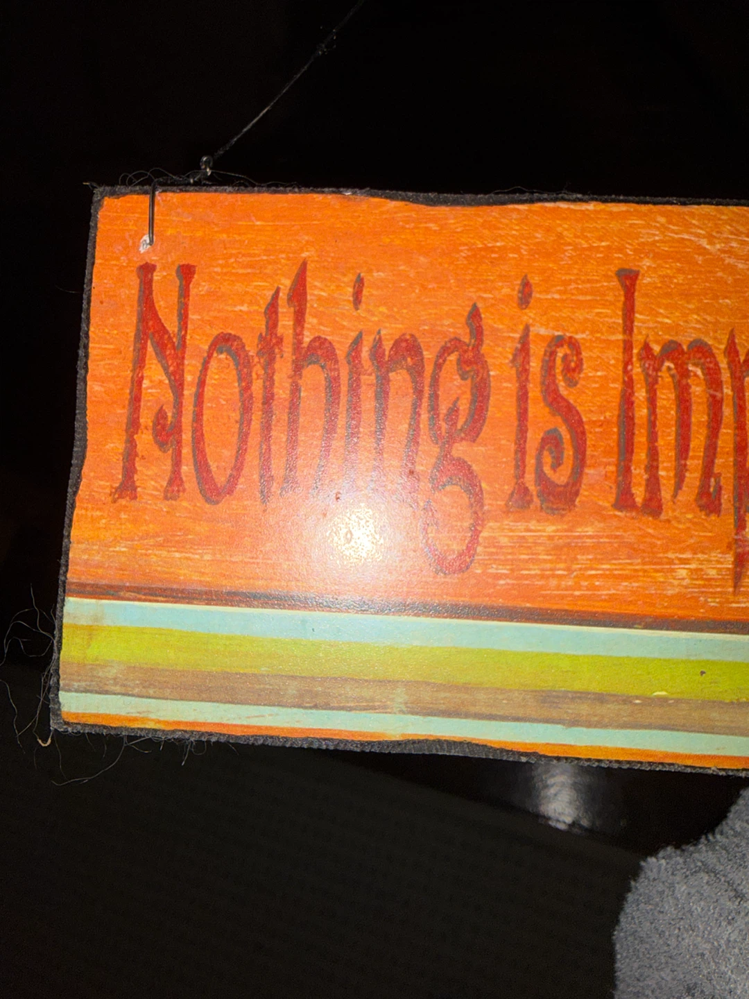 Kate McRostie Nothing is Impossible Wooden Sign - photo 4