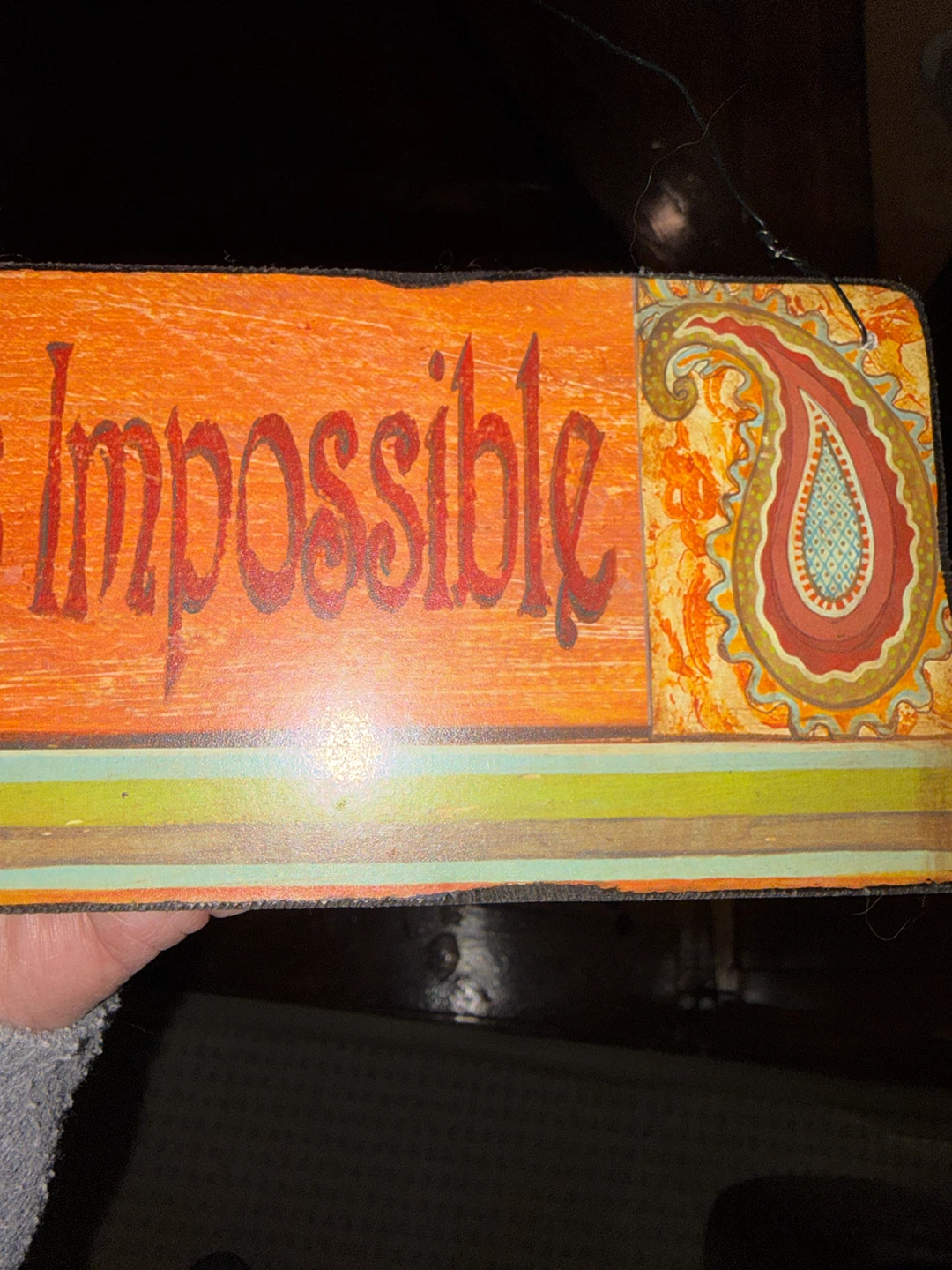 Kate McRostie Nothing is Impossible Wooden Sign - photo 5