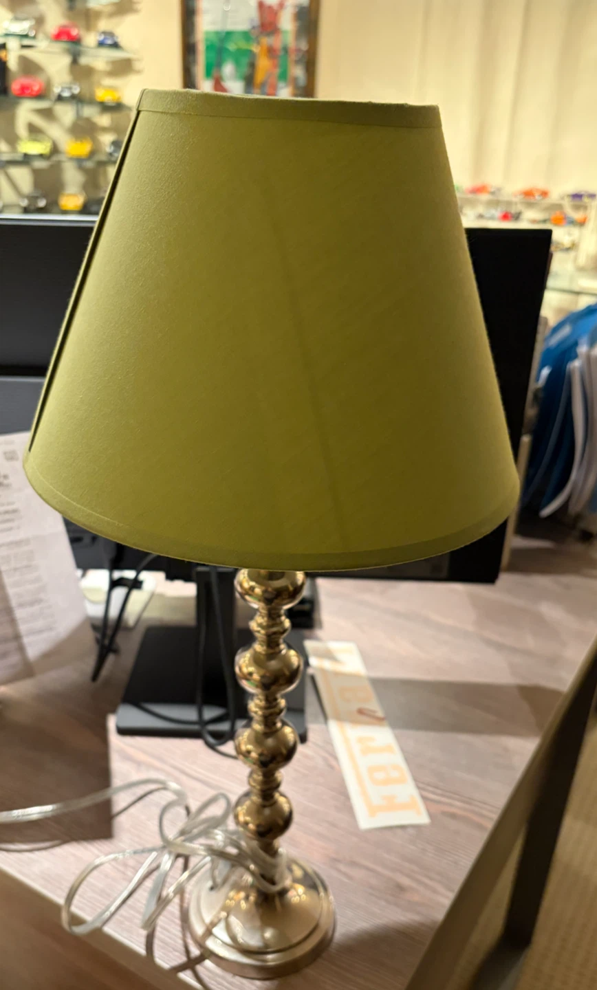 Table Lamp with Green Shade