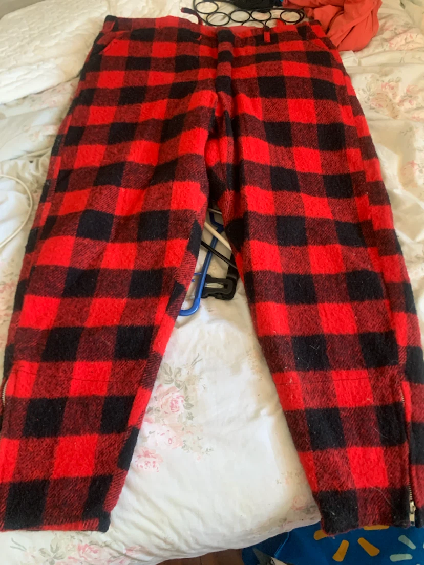 Thermo-King Red and Black Plaid Wool Pants