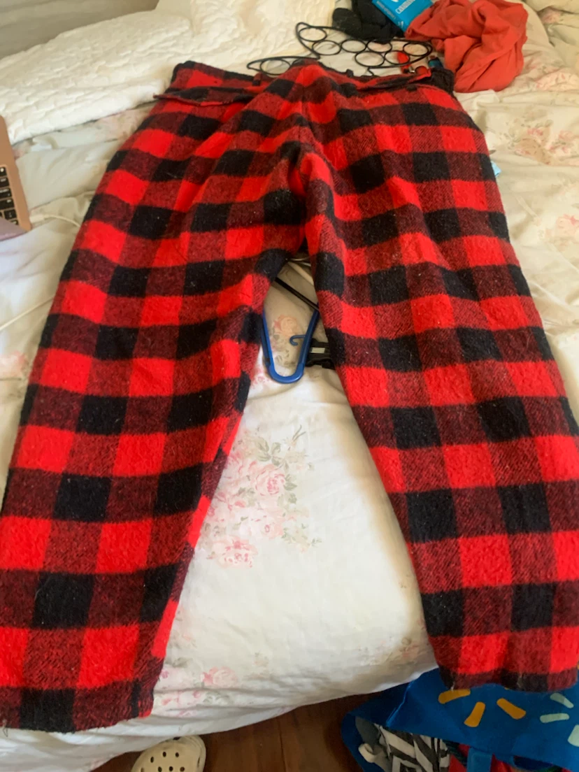 Thermo-King Red and Black Plaid Wool Pants - photo 2