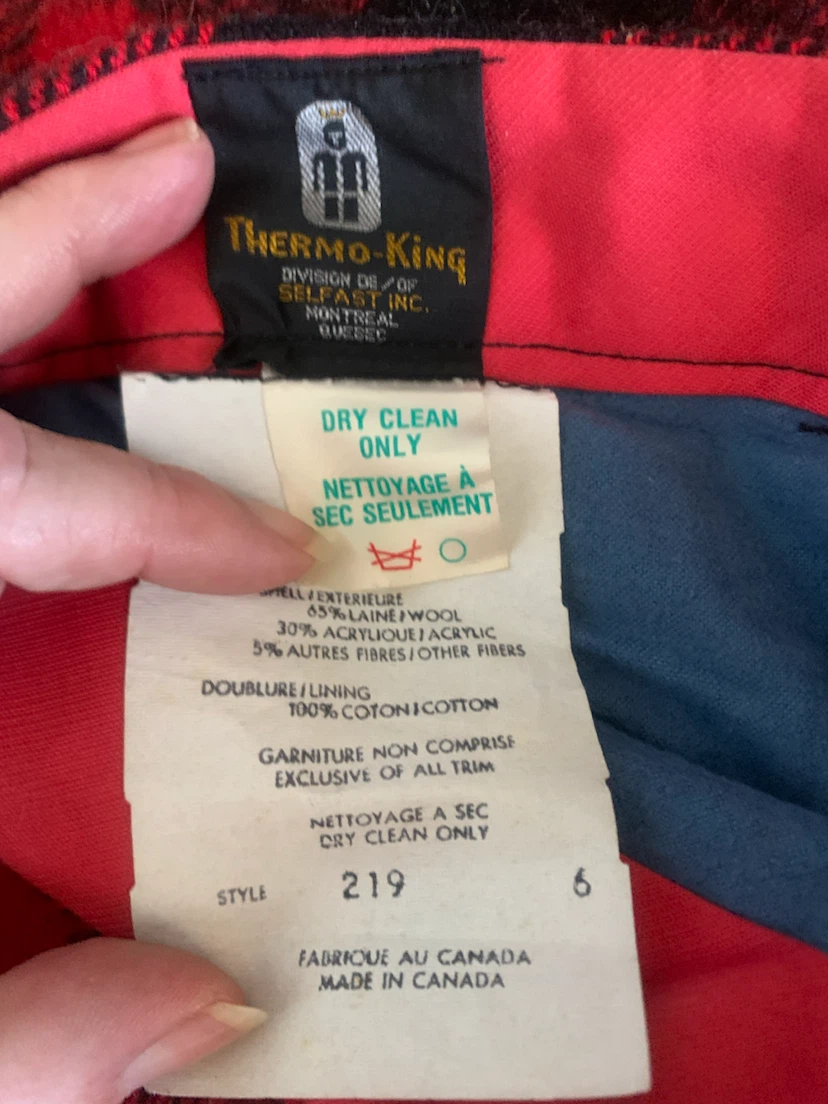Thermo-King Red and Black Plaid Wool Pants - photo 3