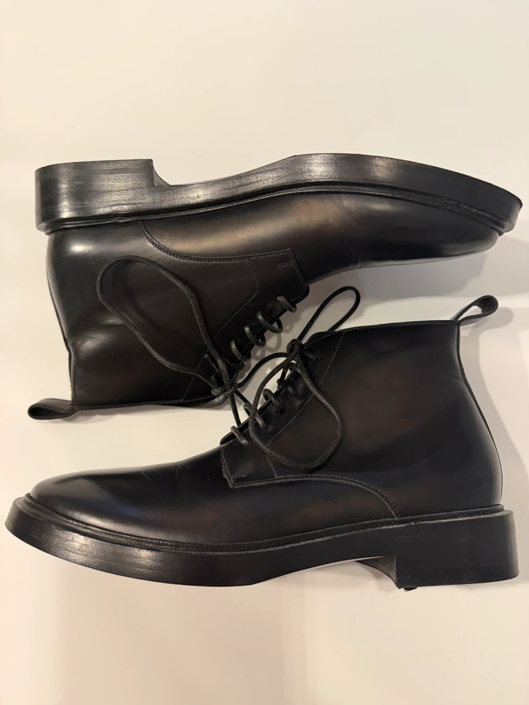 Balenciaga Black Leather Boots. Size 43