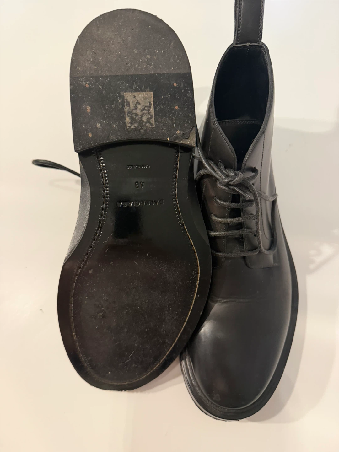 Balenciaga Black Leather Boots. Size 43 - photo 3