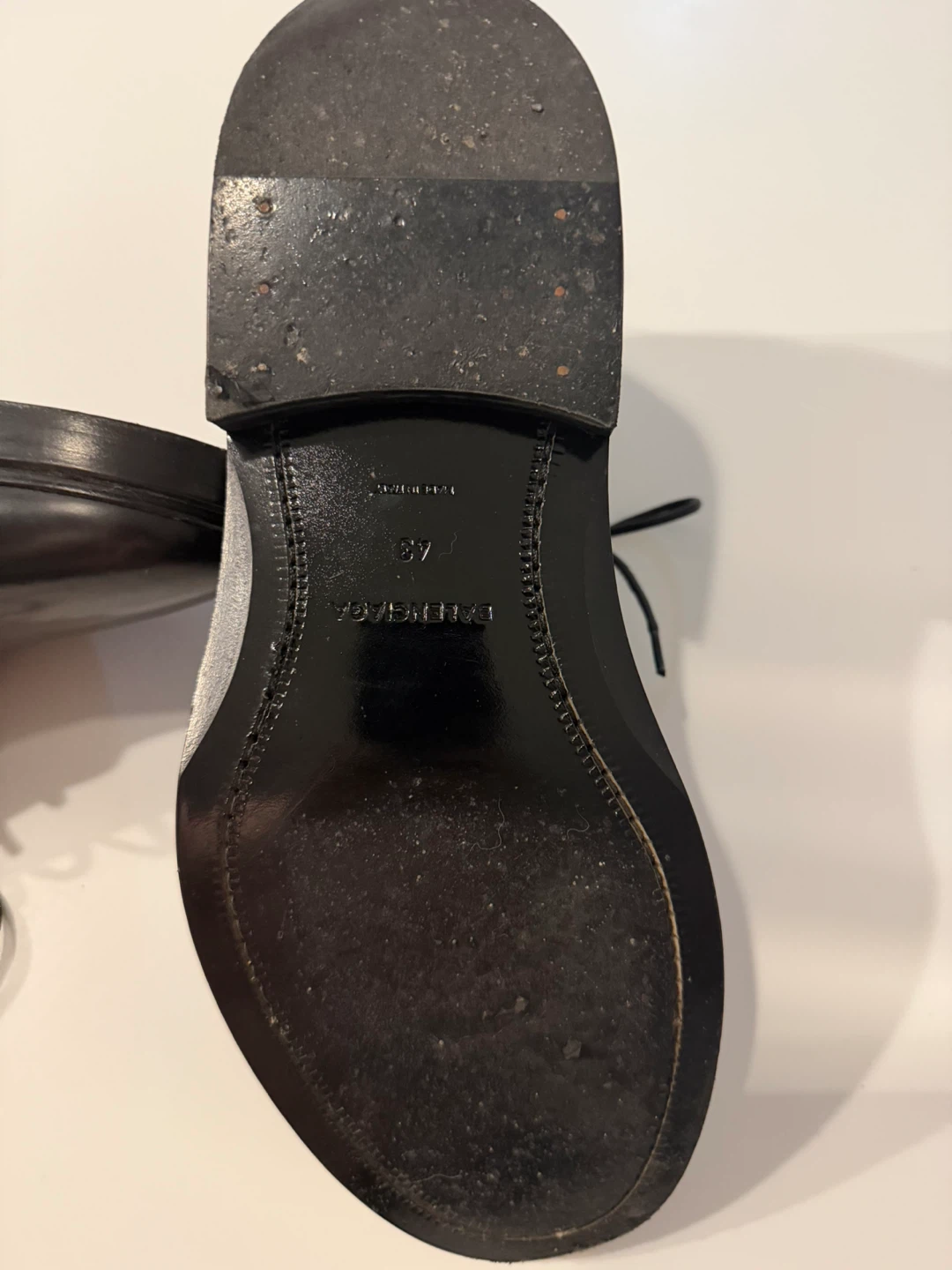 Balenciaga Black Leather Boots. Size 43 - photo 5