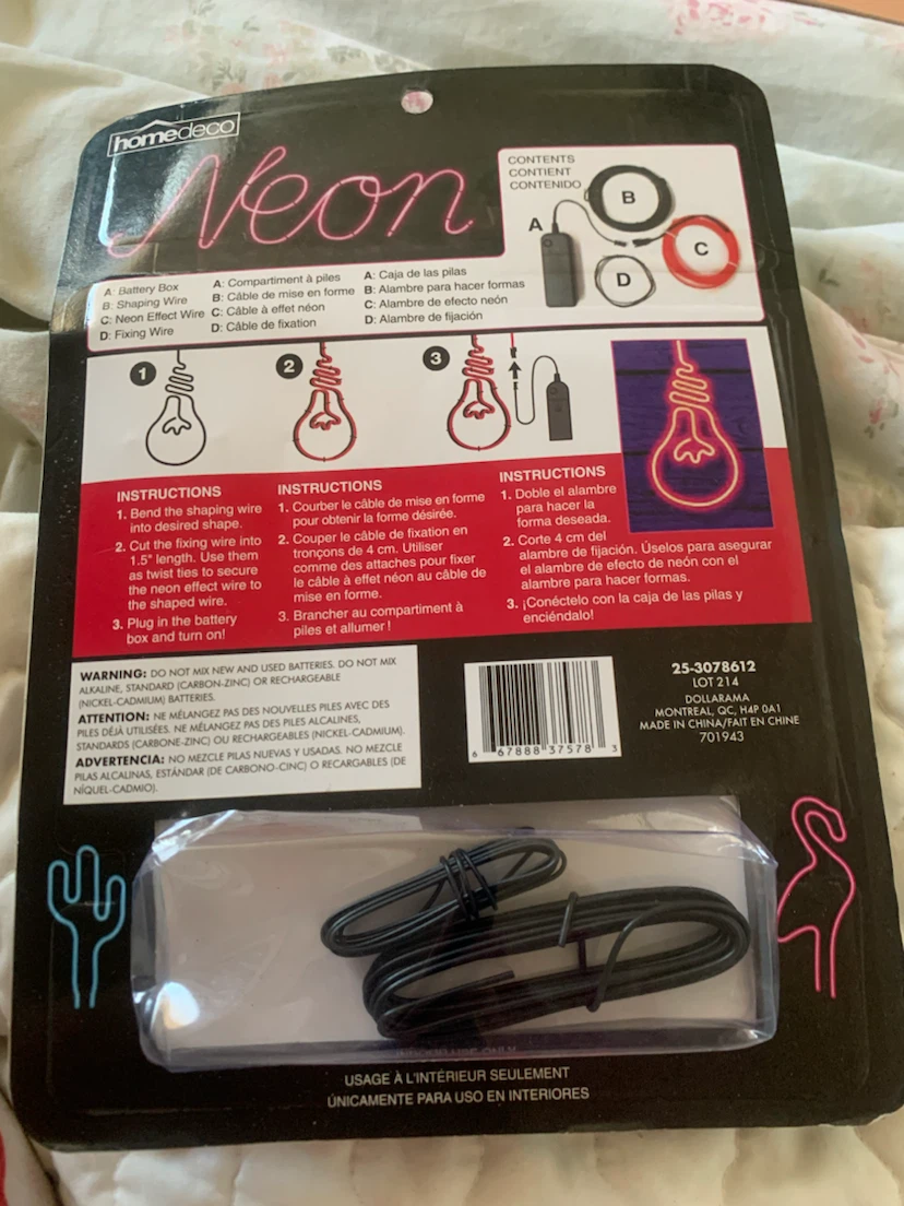 Home Deco DIY Neon Effect Wire Kit - photo 2