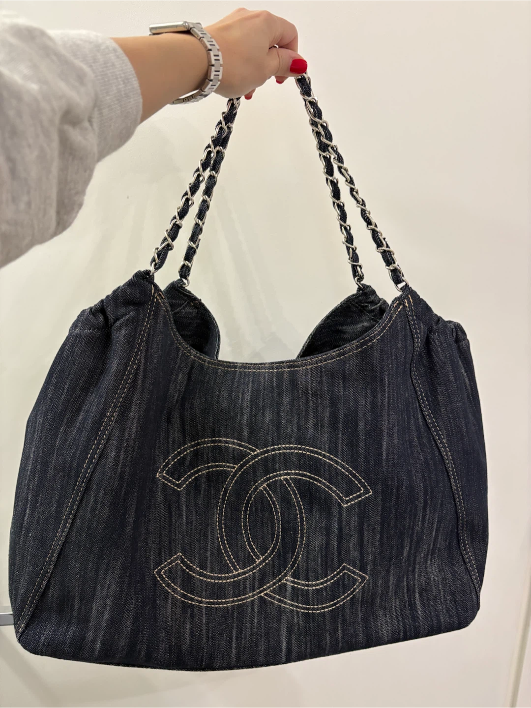 WEEKEND SALE! New Chanel Denim Chain Shoulder Bag