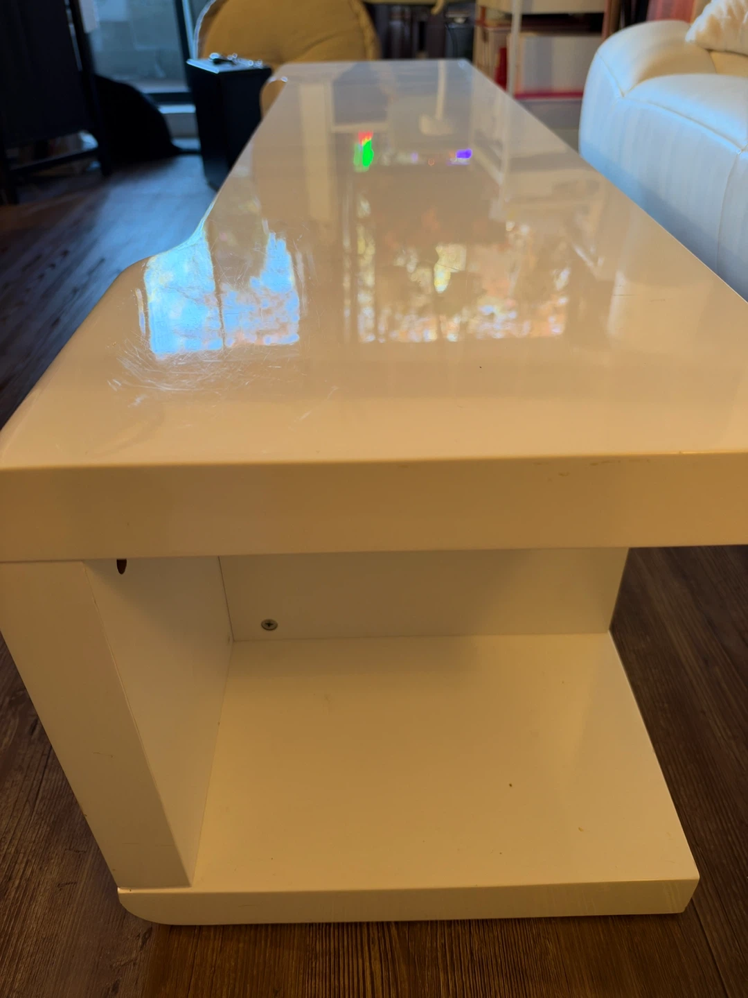 Modern White Gloss Coffee Table - photo 2
