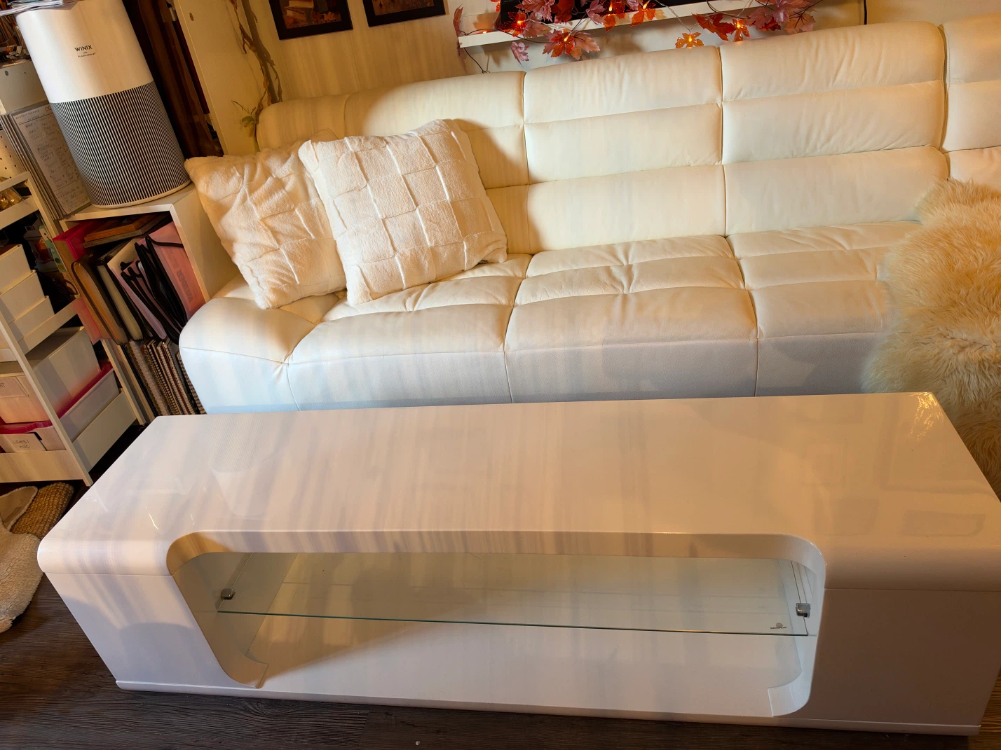 Modern White Gloss Coffee Table - photo 5