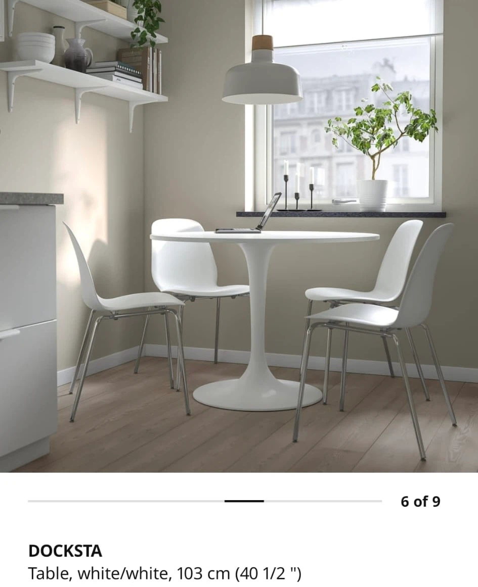 IKEA DOCKSTA Dining Table White - photo 5