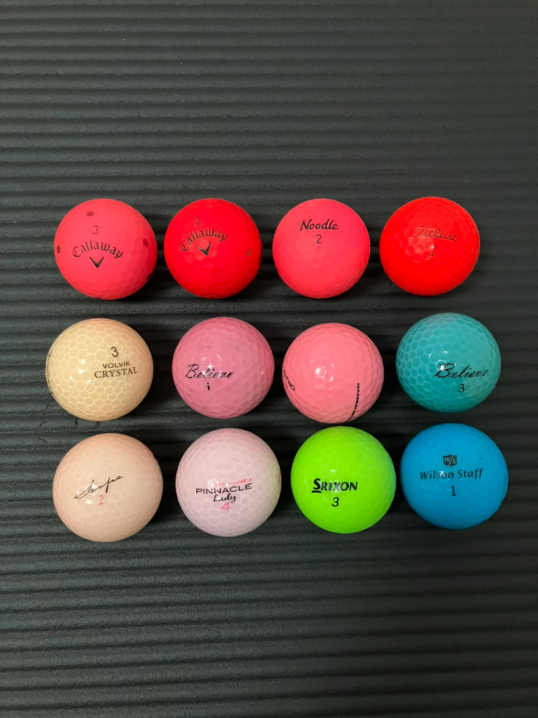Assorted Mix of 12 Coloured Golf Balls - photo 2
