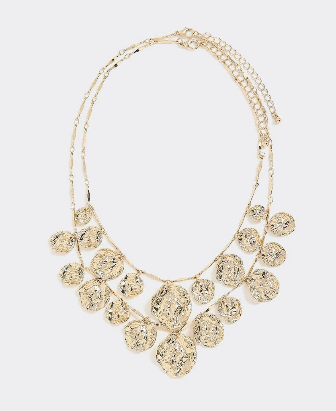 Goldtone multi-coin statement necklace (new )