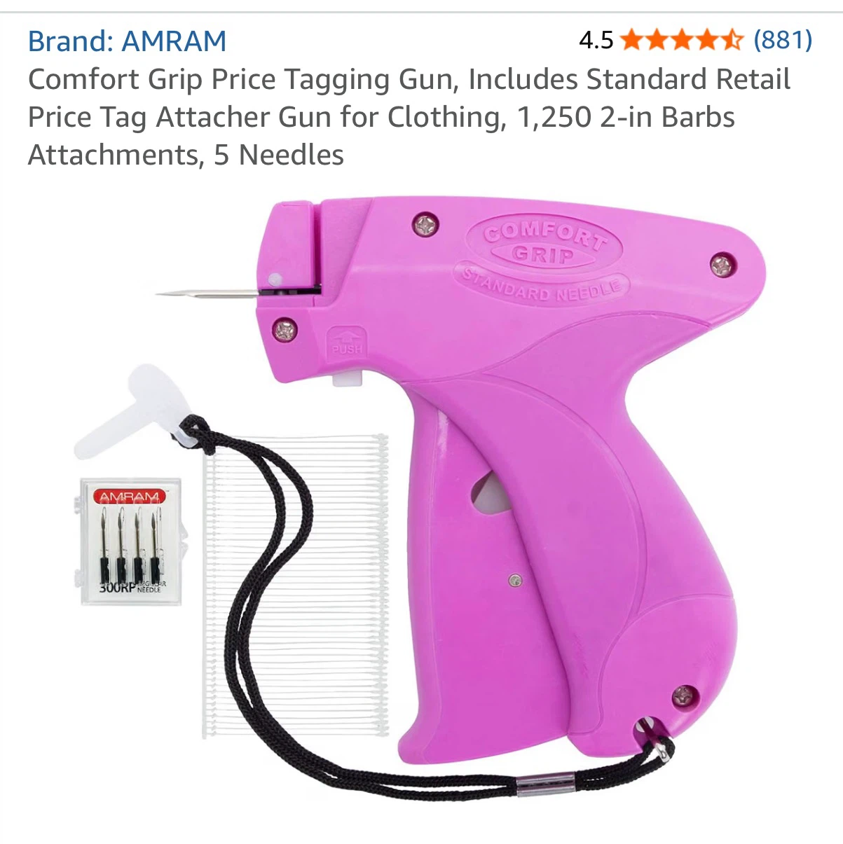 AMRAM Comfort Grip Standard Tagging Gun Kit - photo 2